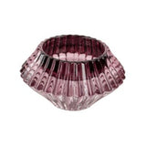 Glass Candleholder Duo Amethyst