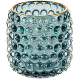 Bubble Glass Votive Powder Blue - tall