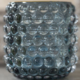 Bubble Glass Votive Powder Blue - tall