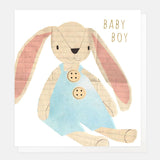 Baby Boy Collage Rabbit Card
