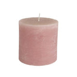 Rustic Pillar Candle Dusty Pink (10x10cm)