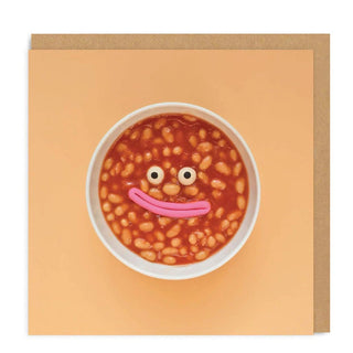 Beans Smiley Face Greeting Card