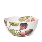 Shop the BlissHome Hydrangea Large Fruit Bowl, a handmade earthenware bowl with hand-applied  artwork and beautiful textured detailing.