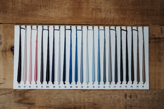 Ester & Erik Taper Candles -  Sample Cards