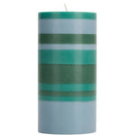  hand-poured striped pillar candle 