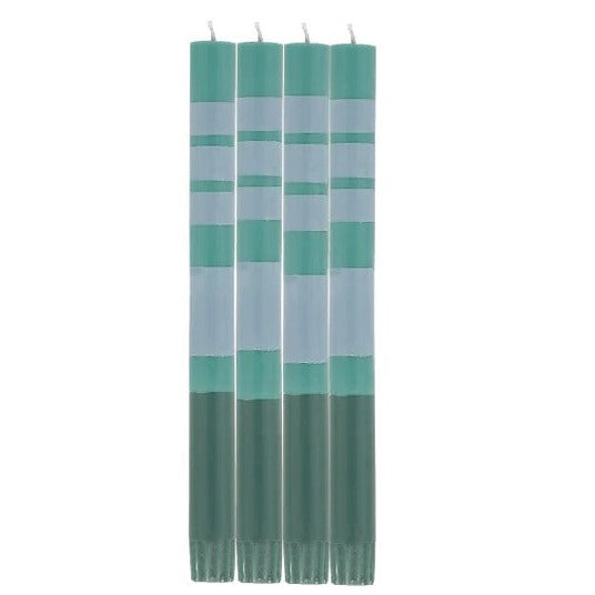 vibrant striped candles