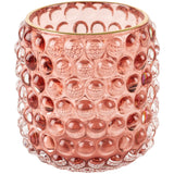 Bubble Glass Votive Dusky Rose