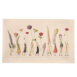 Laura Stoddart Tea Towel Chelsea Parade – Floral Cotton Kitchen Towel Made in UK
