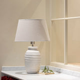 Ceramic Table Lamp with Cream Shade – Millie Lamp
