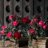 Christmas Kisses – Festive Flowers in Bud Vases