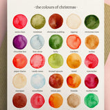 The Colours of Christmas Greetings Card