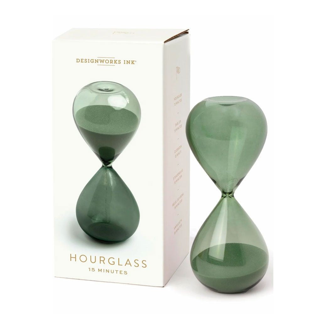 Green hourglass timer