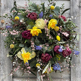 Spring Flower Door Wreath – A Breath of Fresh Spring Elegance