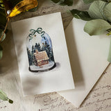 Gingerbread Snow Dome Christmas Card