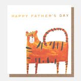 Tiger with Crown Fathers Day Card
