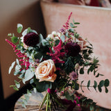 Fireside Pink Christmas Posy