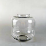 Premium clear glass belly vase 200mm styled with hand-tied bouquet