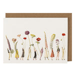 Laura Stoddart Chelsea Parade floral greetings card with kraft envelope
