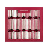 Striped Christmas Crackers with Wooden Decorations