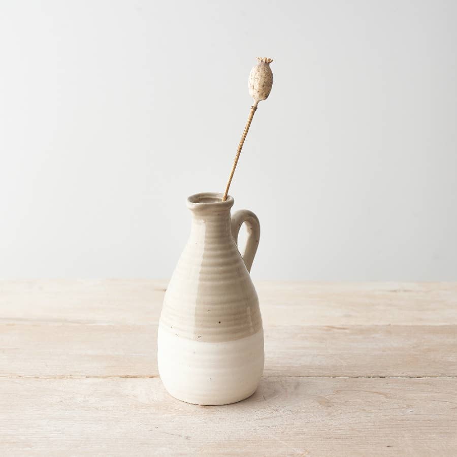 Ceramic two tone jug with handle