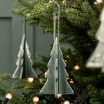 Set of three ceramic christmas trees