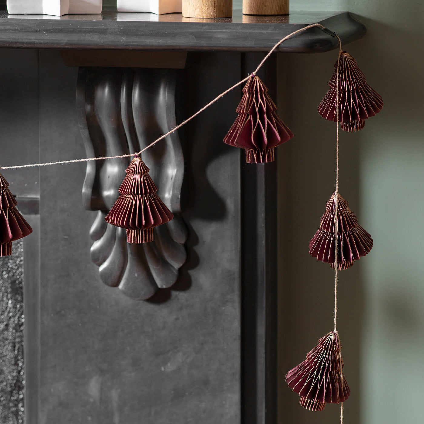 Paper Berry Christmas Tree Garland
