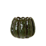 Green glazed ceramic pot