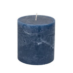 Blue pillar candle