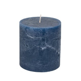 Blue pillar candle