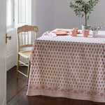 Block print peony tablecoth