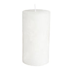 White rustic pillar candle