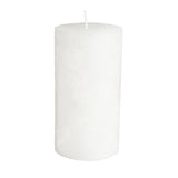 White rustic pillar candle