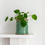 Turquoise ceramic vase