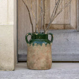 Green rustic vase