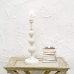 Antique white lamp base