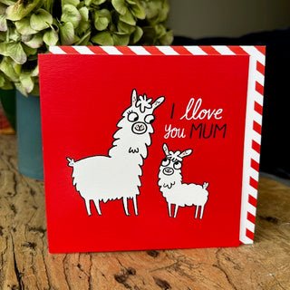 Llove You Mum Greeting Card