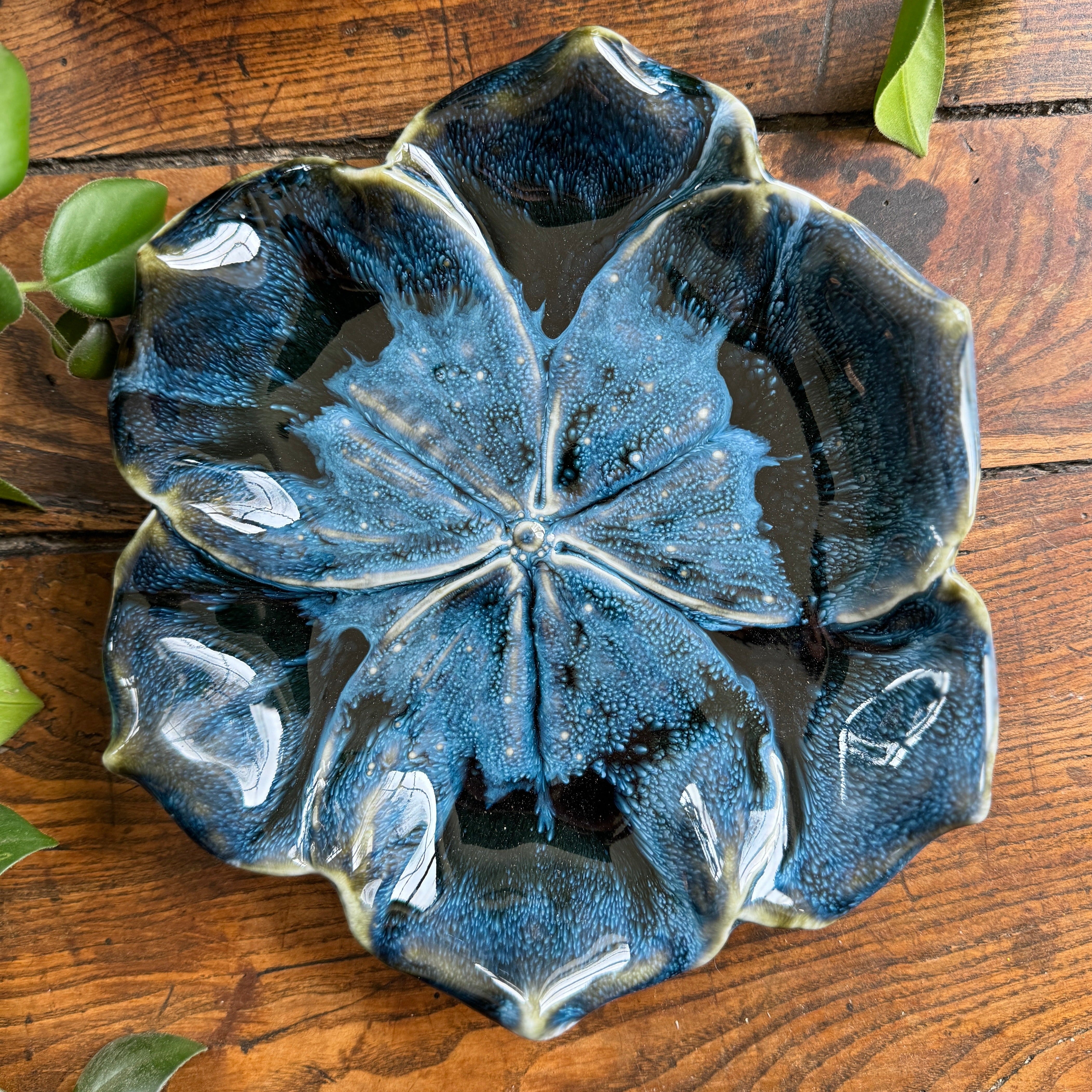 Lyssa Plate - Blue Melange