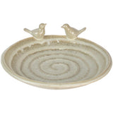 Ceramic Bird Bath Sage Green | Decorative Garden Bird Bath