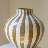 Bulbous Vase – Camel Stripe
