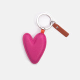 Fushia Pink Heart Key Ring