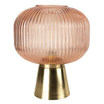 Amber glass rounded LED lamp