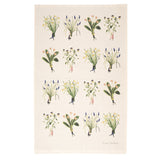 Spring flowers cotton tea towel