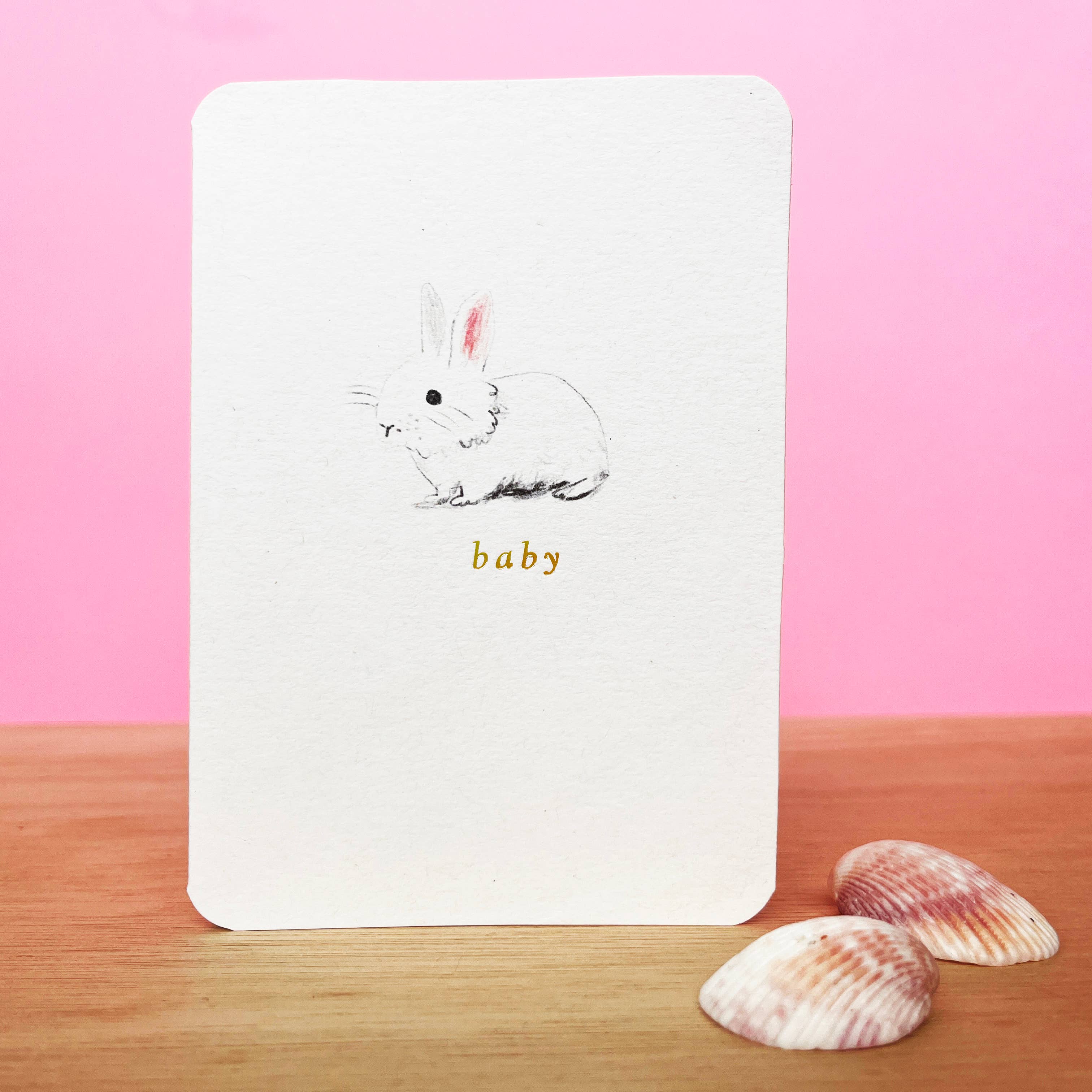 New baby bunny greetings card