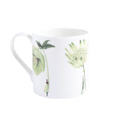 China mug with green flowers