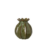 Green ceramic vase 