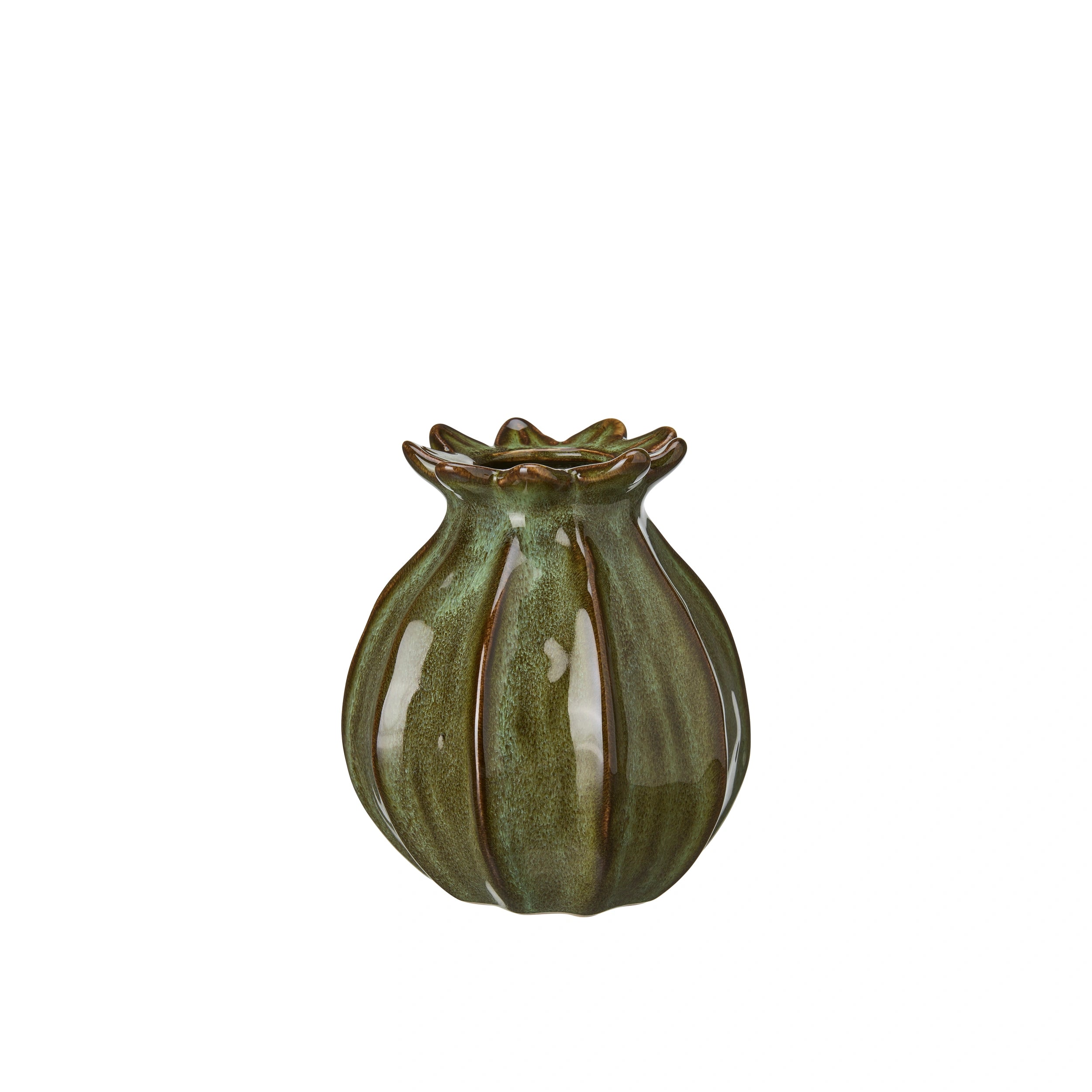 Green ceramic vase 