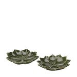 green ceramic lotus leaf dishes 