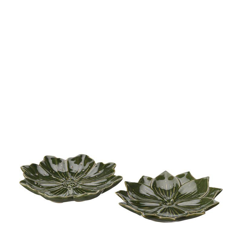 green ceramic lotus leaf dishes 