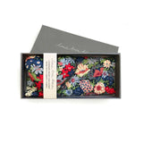 Boxed Liberty fabric lavender heart and hanky
