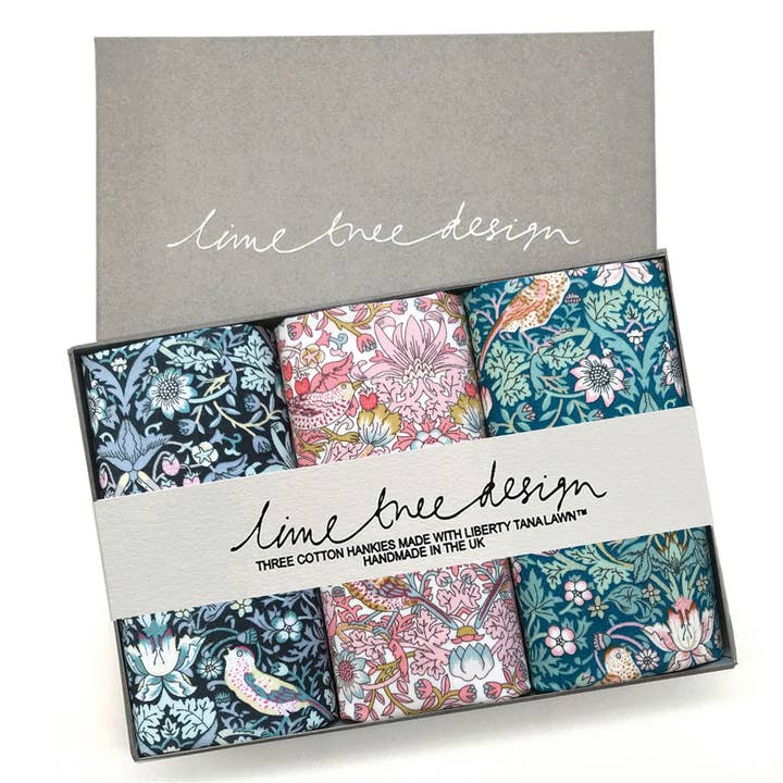 Tana Lawn Liberty Print set of 3 hankies
